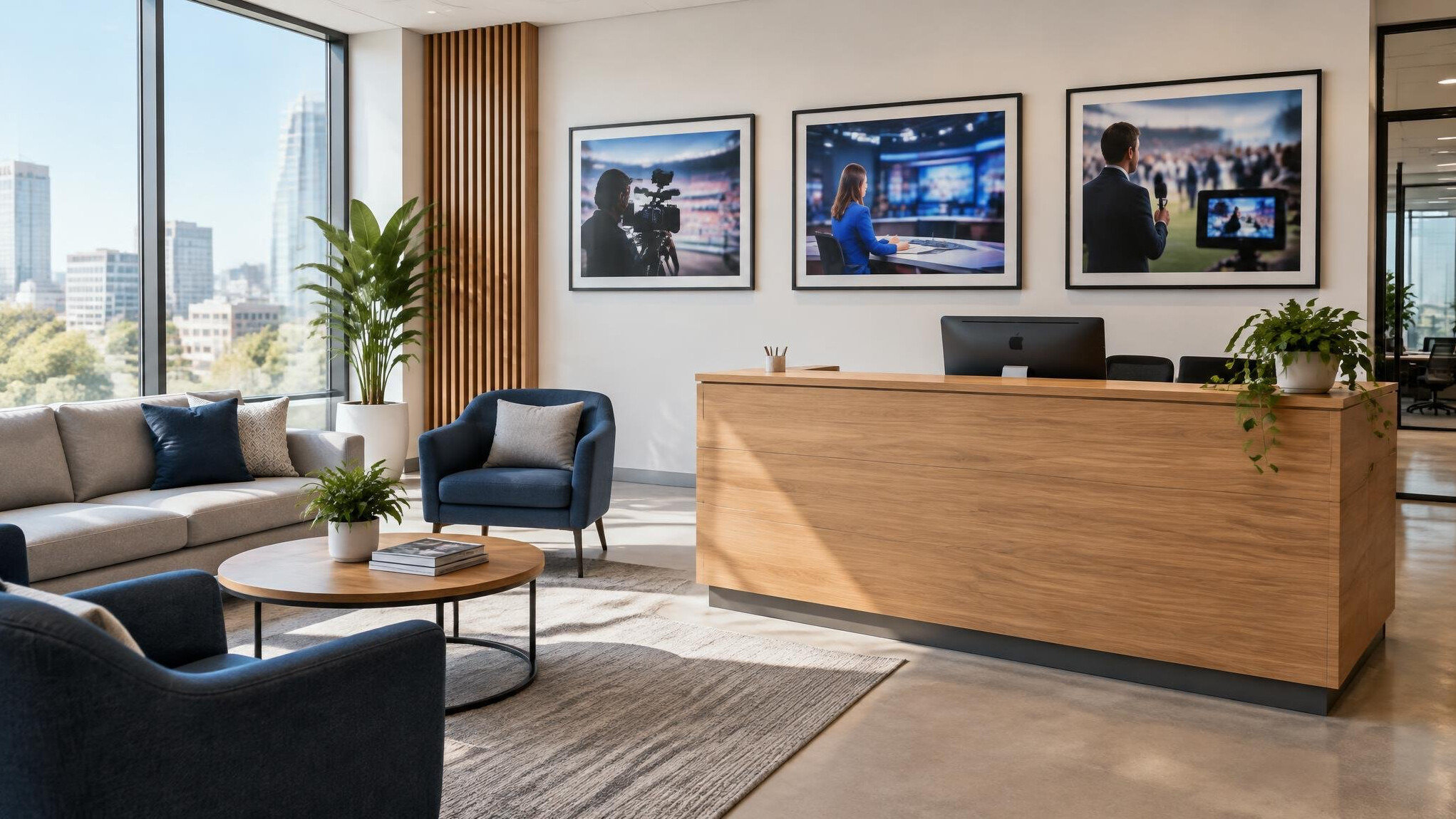 Reception area of a media consultancy office